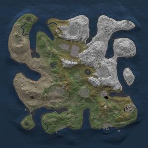 Thumbnail Rust Map: Procedural Map, Size: 3500, Seed: 1995251778, 14 Monuments