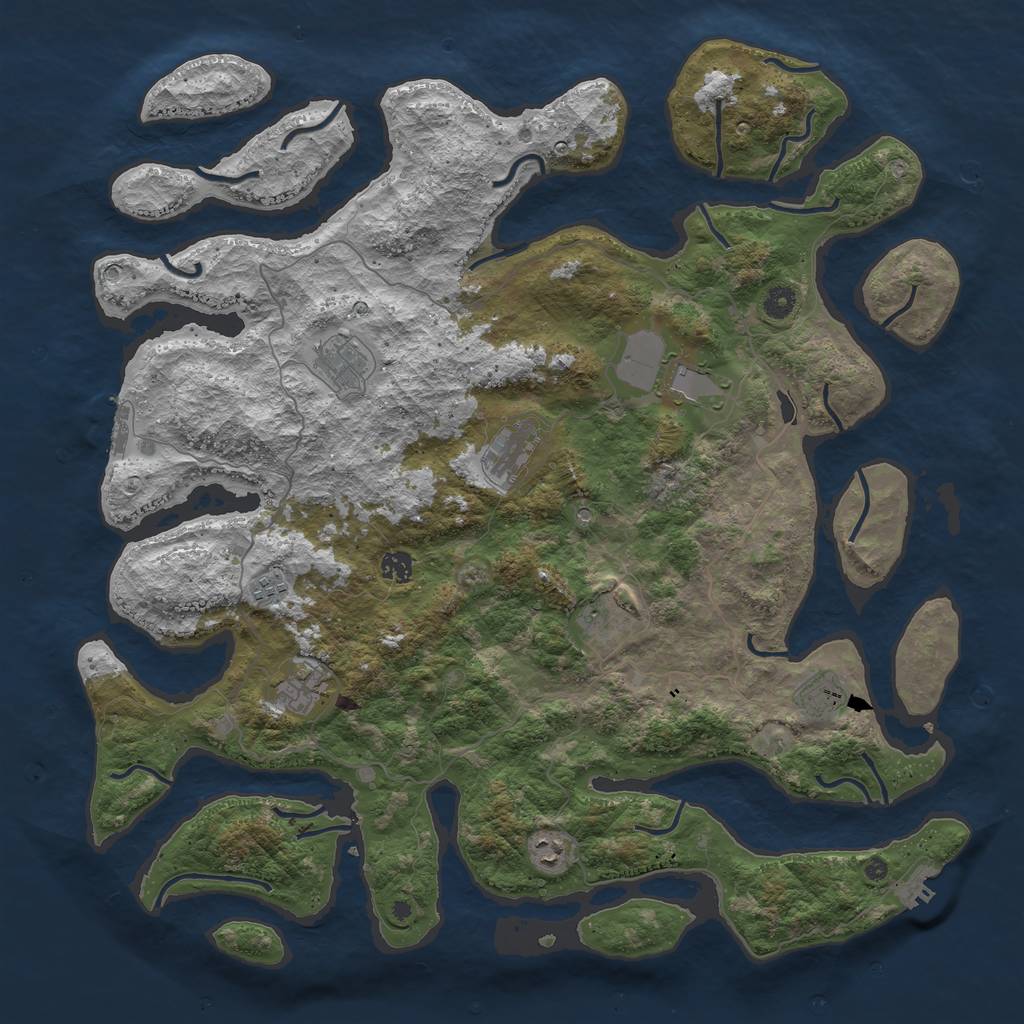 Rust Map: Procedural Map, Size: 4700, Seed: 85, 14 Monuments