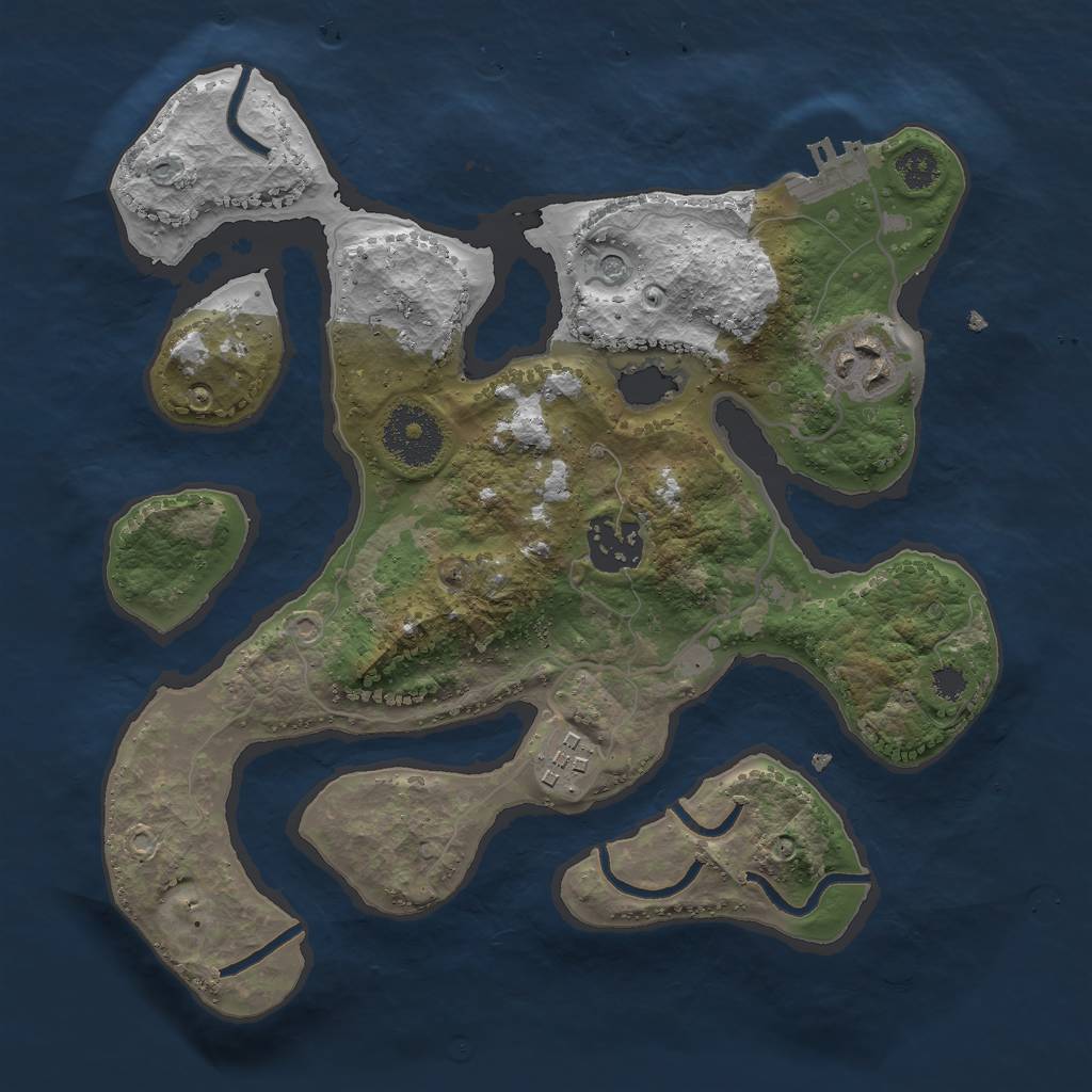 Rust Map: Procedural Map, Size: 2800, Seed: 20210727, 7 Monuments