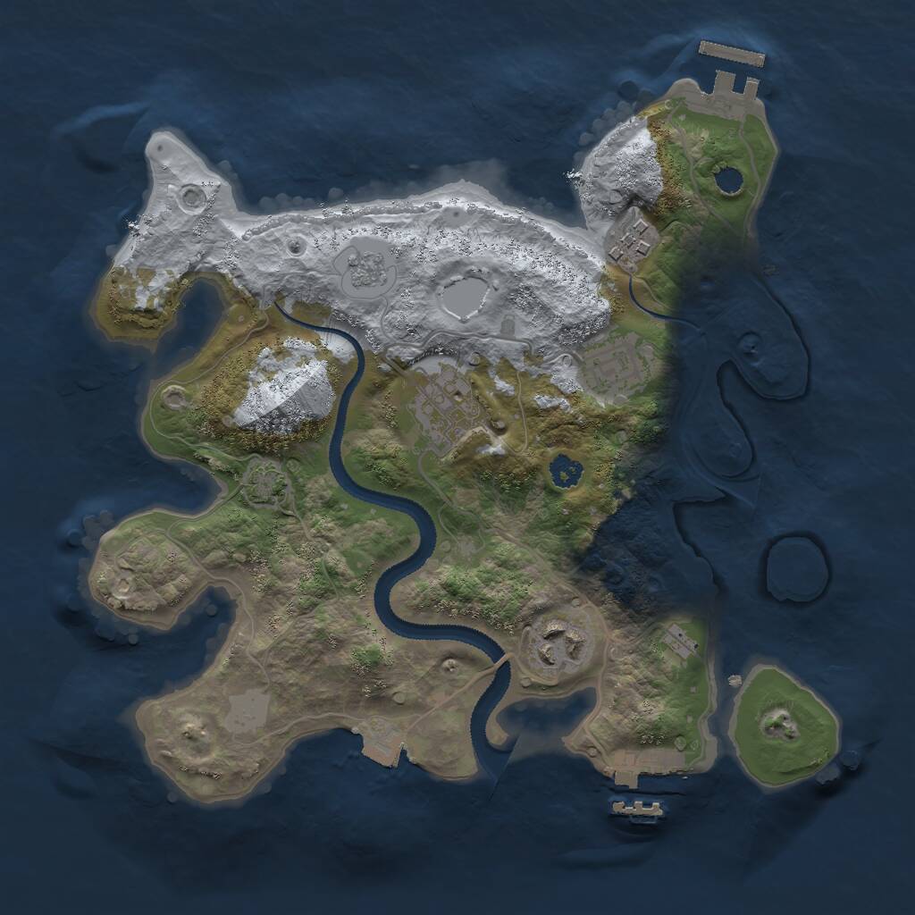 Rust Map: Procedural Map, Size: 2800, Seed: 200940, 9 Monuments