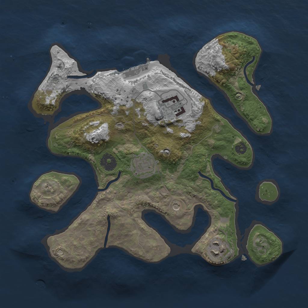 Rust Map: Procedural Map, Size: 2800, Seed: 200940, 7 Monuments