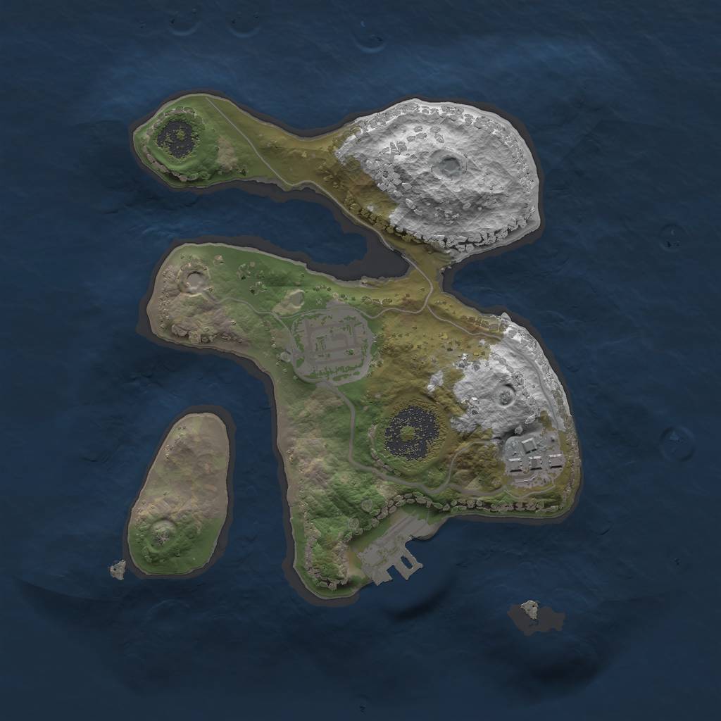 Rust Map: Procedural Map, Size: 2000, Seed: 112577457, 5 Monuments