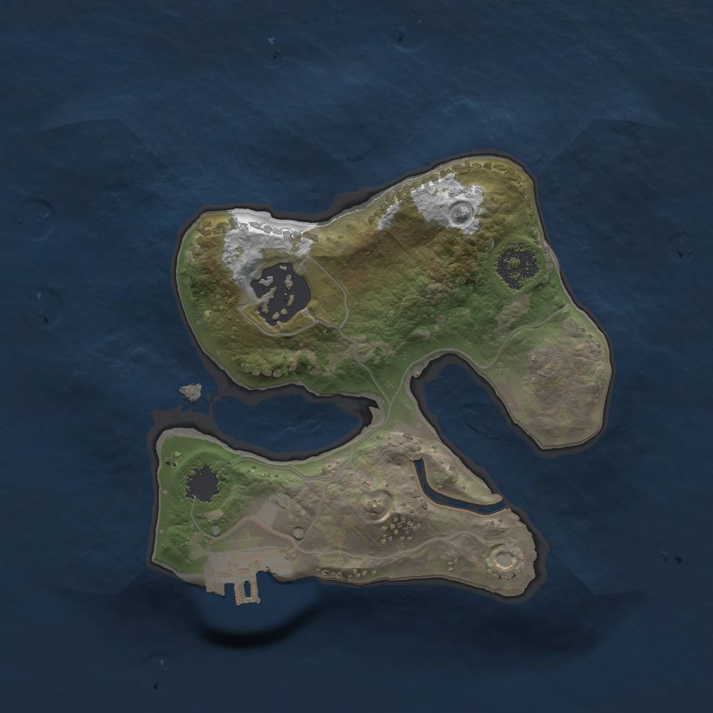 Rust Map: Procedural Map, Size: 1800, Seed: 48562, 4 Monuments