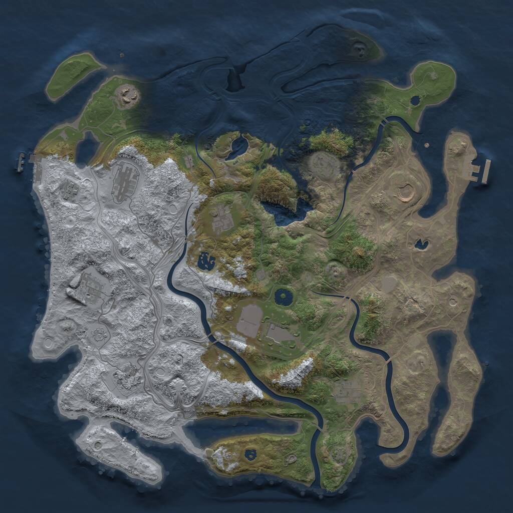 Rust Map: Procedural Map, Size: 4250, Seed: 204065, 17 Monuments