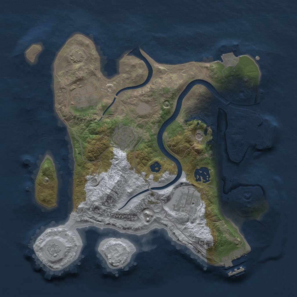 Rust Map: Procedural Map, Size: 2750, Seed: 127420, 10 Monuments