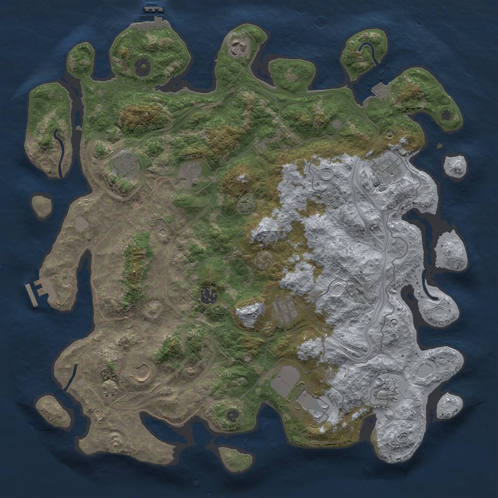 Rust Map: Procedural Map, Size: 4250, Seed: 577141, 16 Monuments