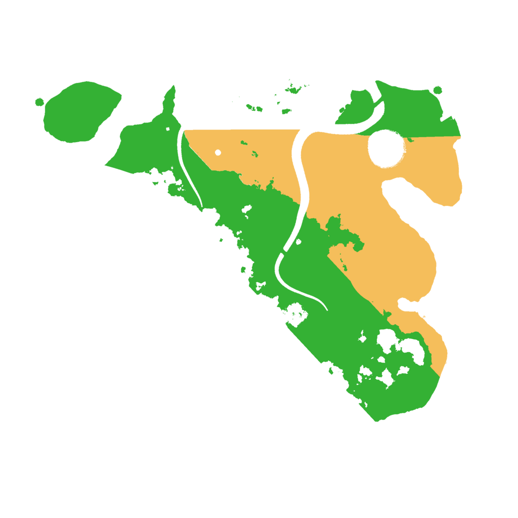 Biome Rust Map: Procedural Map, Size: 2500, Seed: 39545