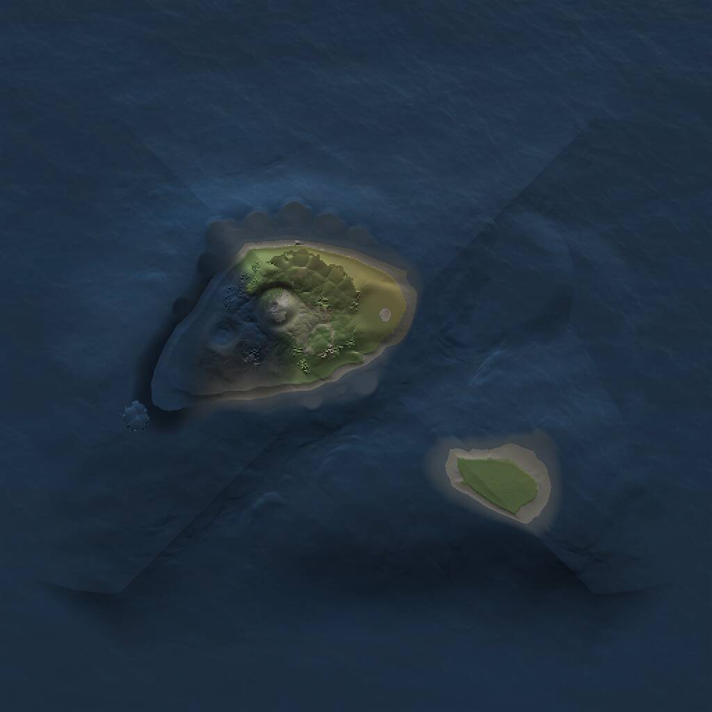 Rust Map: Procedural Map, Size: 1000, Seed: 6096, 1 Monuments