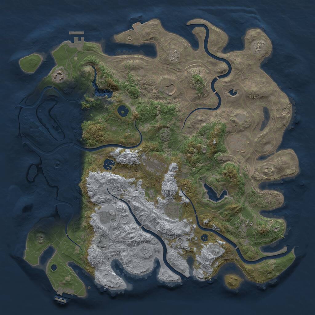 Rust Map: Procedural Map, Size: 4250, Seed: 325744, 15 Monuments