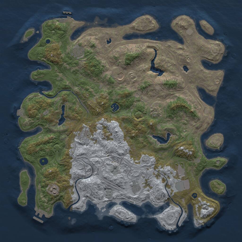 Rust Map: Procedural Map, Size: 4500, Seed: 1404248529, 15 Monuments