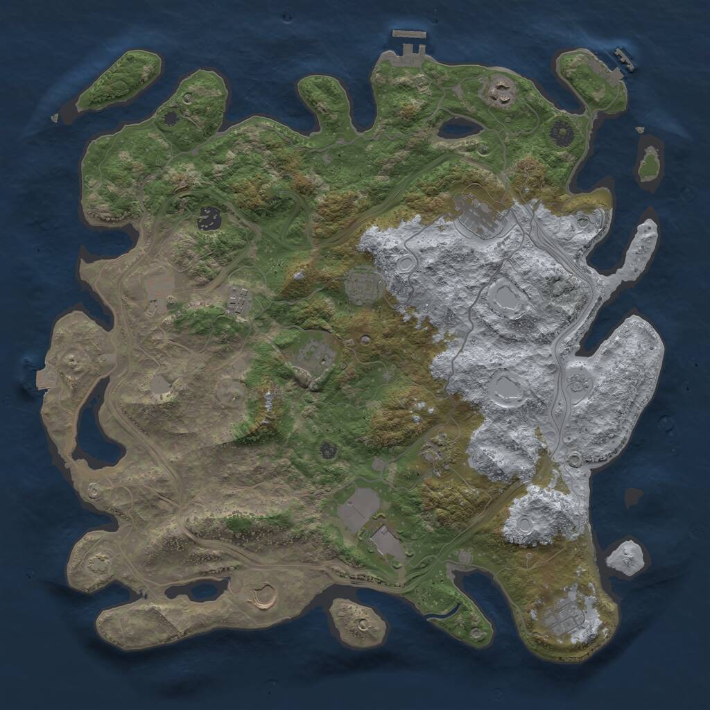 Rust Map: Procedural Map, Size: 4250, Seed: 256835, 17 Monuments