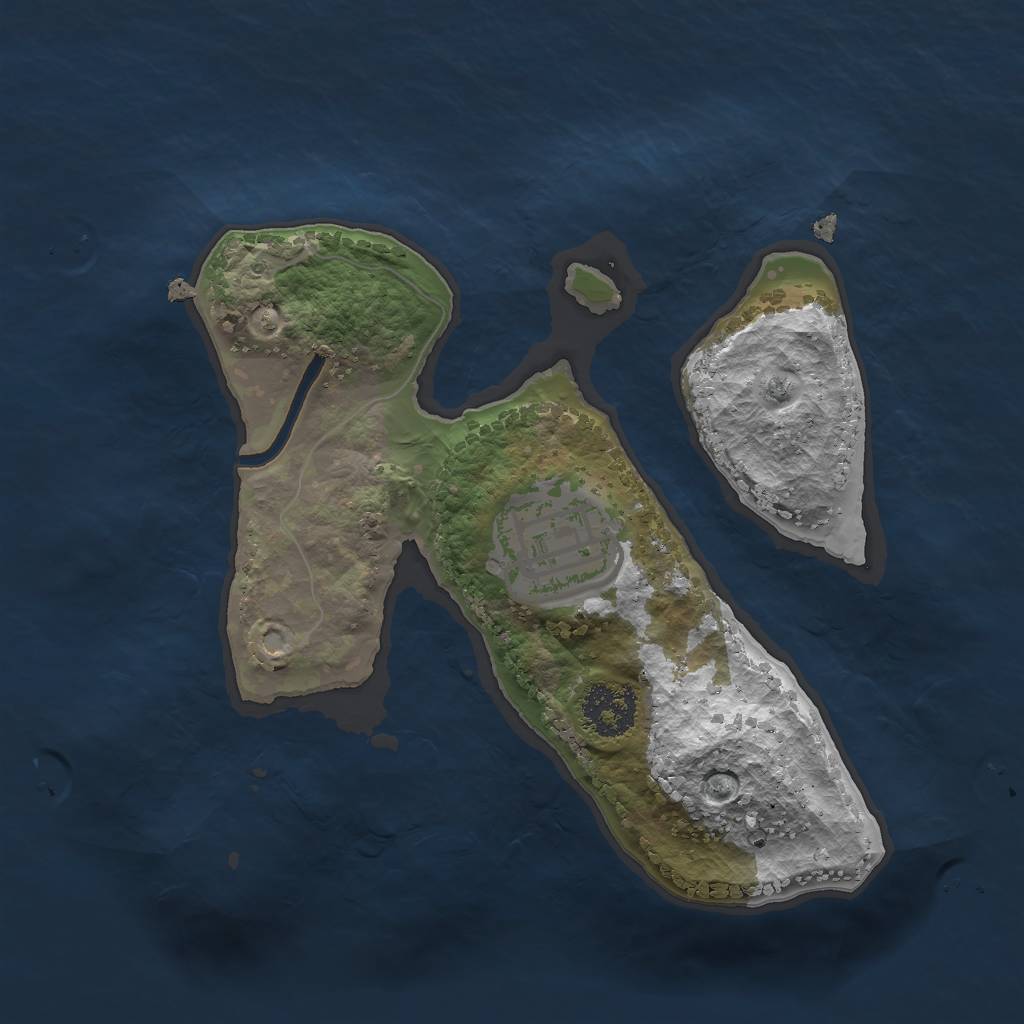 Rust Map: Procedural Map, Size: 1900, Seed: 800, 3 Monuments