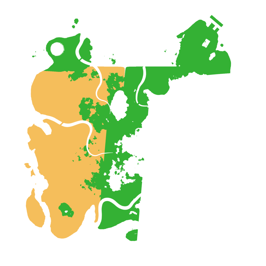 Biome Rust Map: Procedural Map, Size: 3500, Seed: 9909