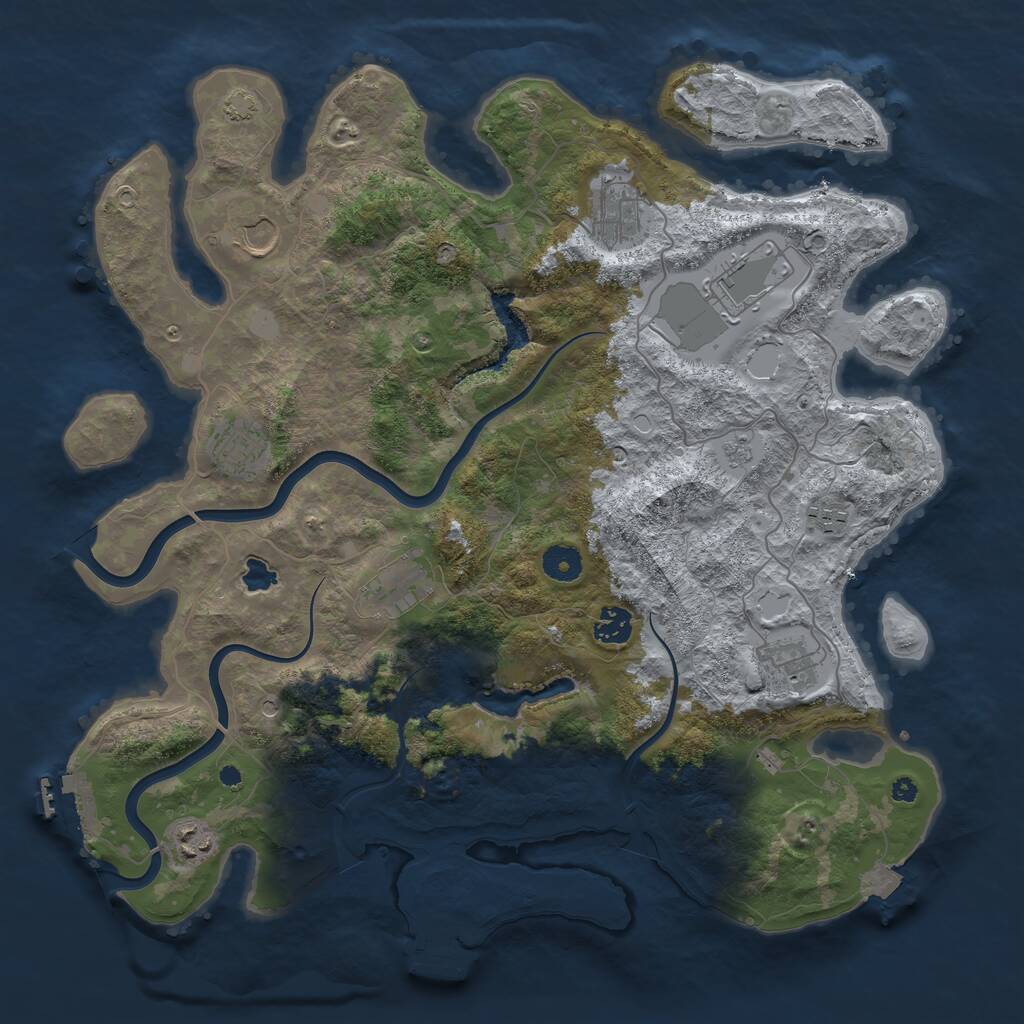 Rust Map: Procedural Map, Size: 4000, Seed: 15773, 15 Monuments