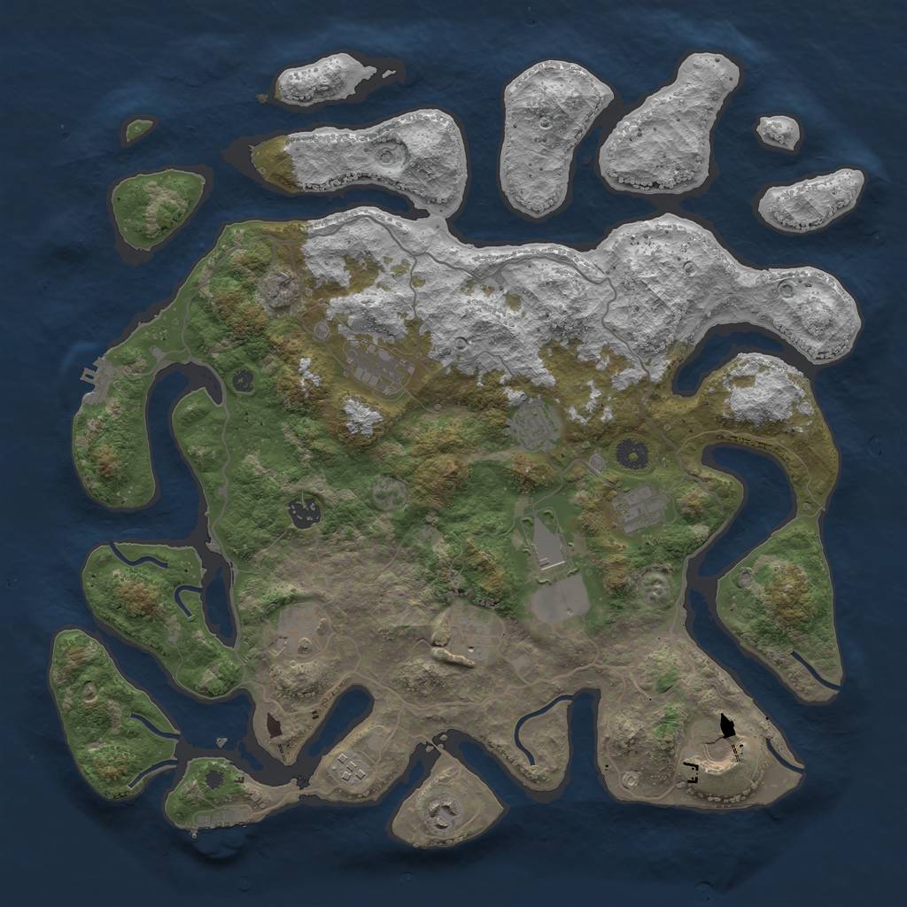 Rust Map: Procedural Map, Size: 4250, Seed: 161446, 15 Monuments