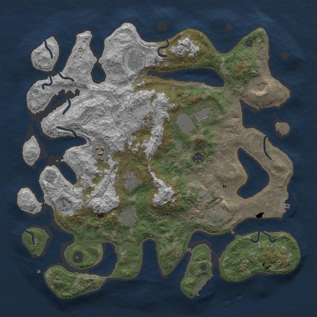 Rust Map: Procedural Map, Size: 4250, Seed: 787300, 15 Monuments