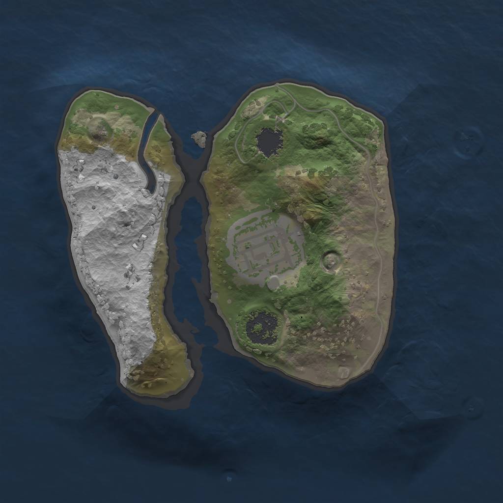 Rust Map: Procedural Map, Size: 1550, Seed: 4567, 3 Monuments