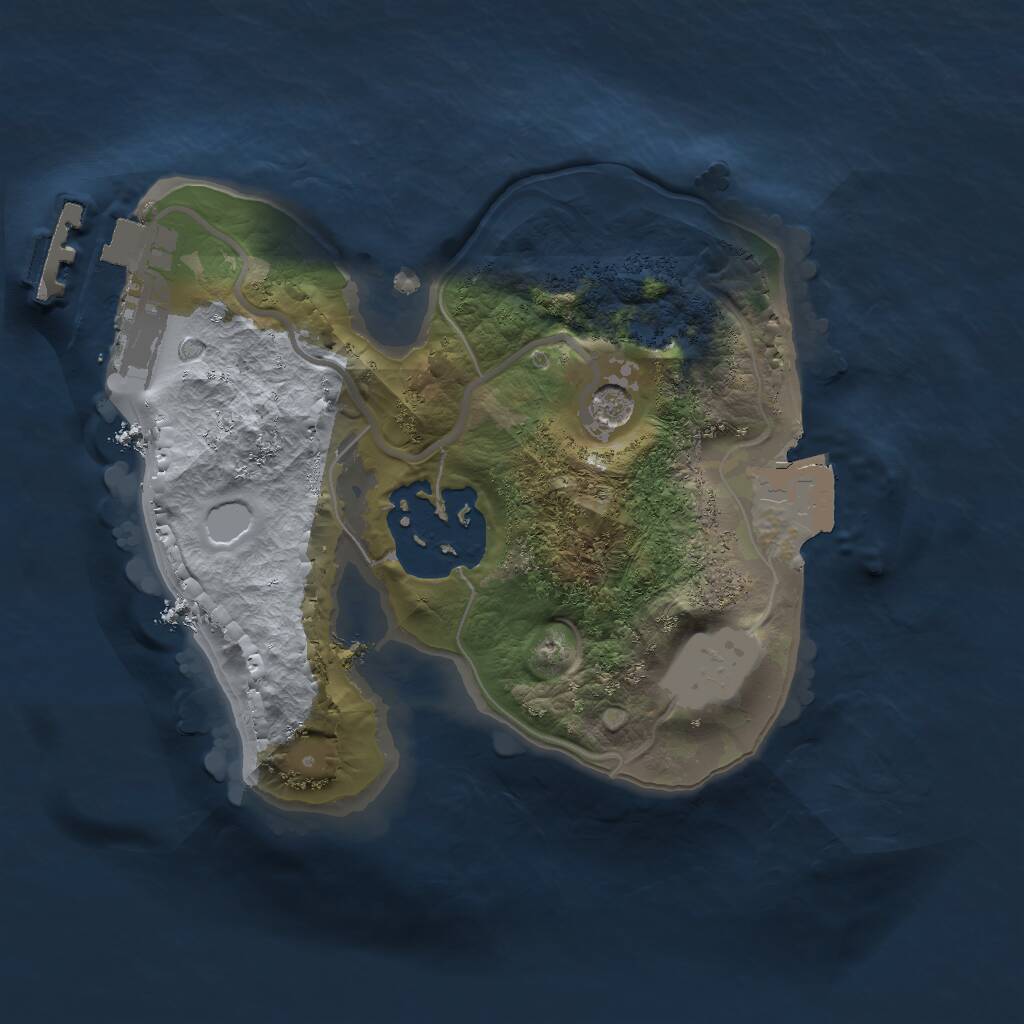 Rust Map: Procedural Map, Size: 1550, Seed: 4567, 4 Monuments