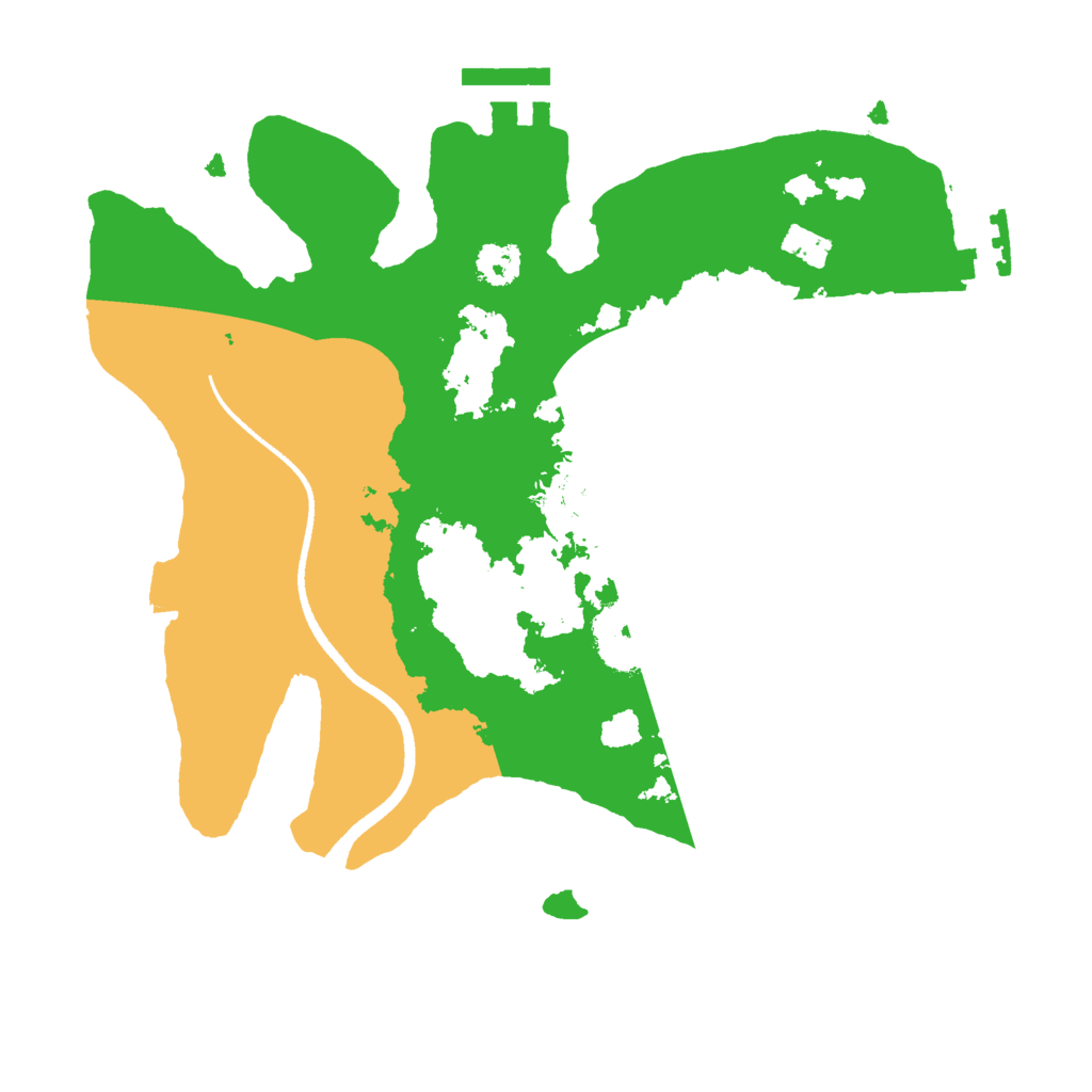 Biome Rust Map: Procedural Map, Size: 2500, Seed: 545452