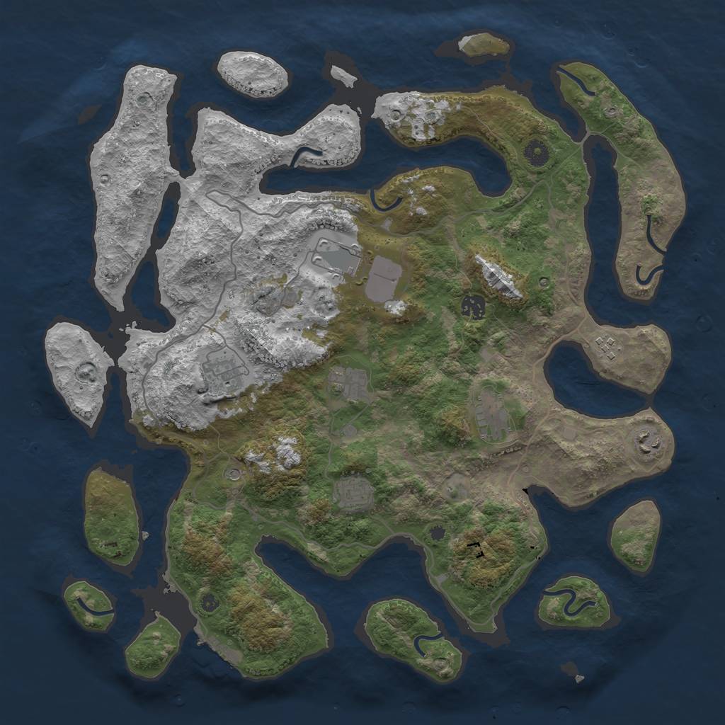 Rust Map: Procedural Map, Size: 4250, Seed: 1572778213, 12 Monuments