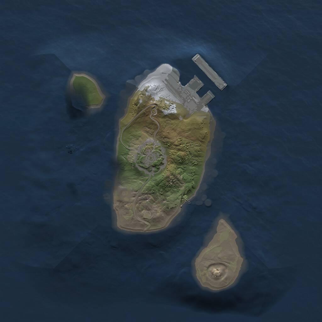 Rust Map: Procedural Map, Size: 1500, Seed: 936659, 3 Monuments