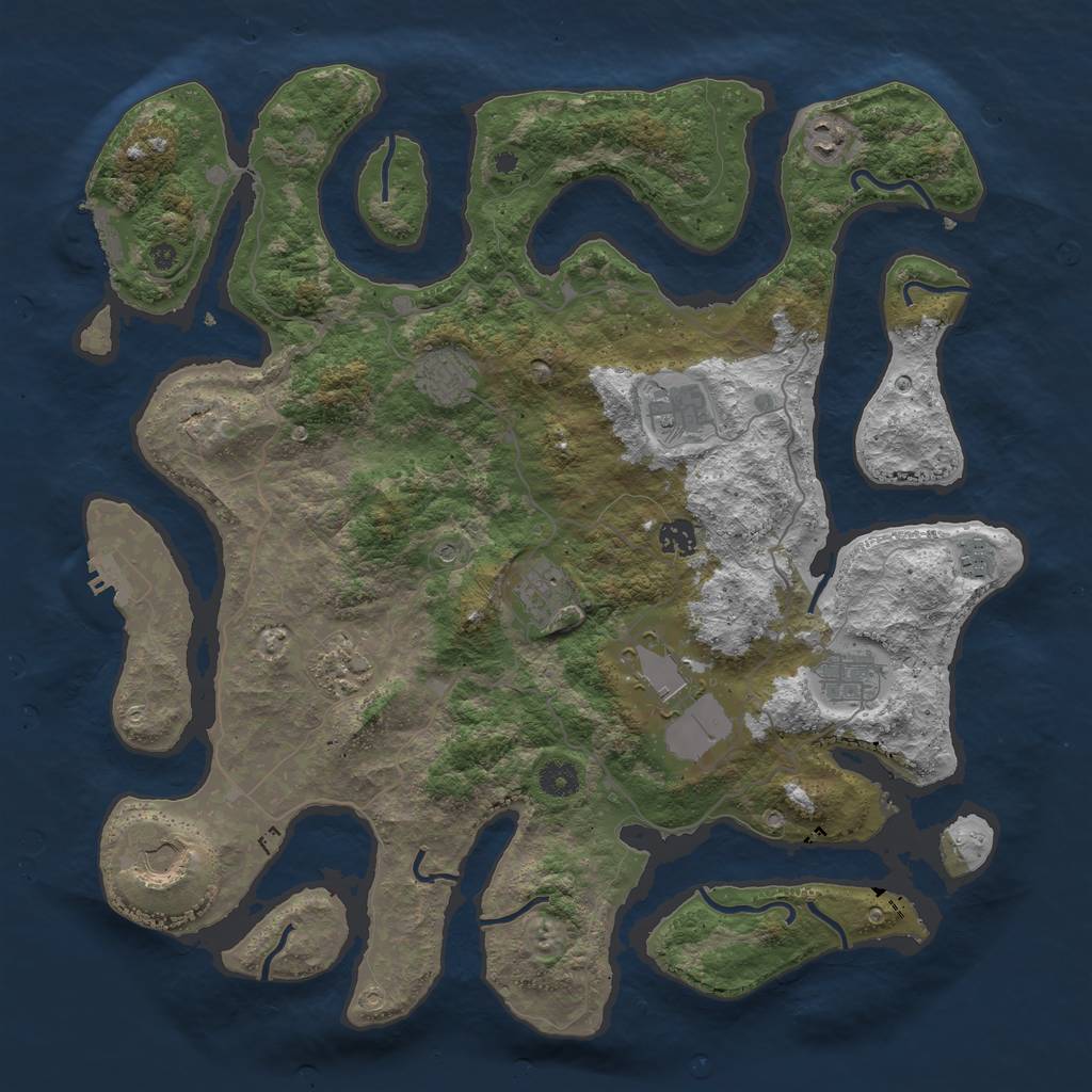 Rust Map: Procedural Map, Size: 4250, Seed: 420, 15 Monuments