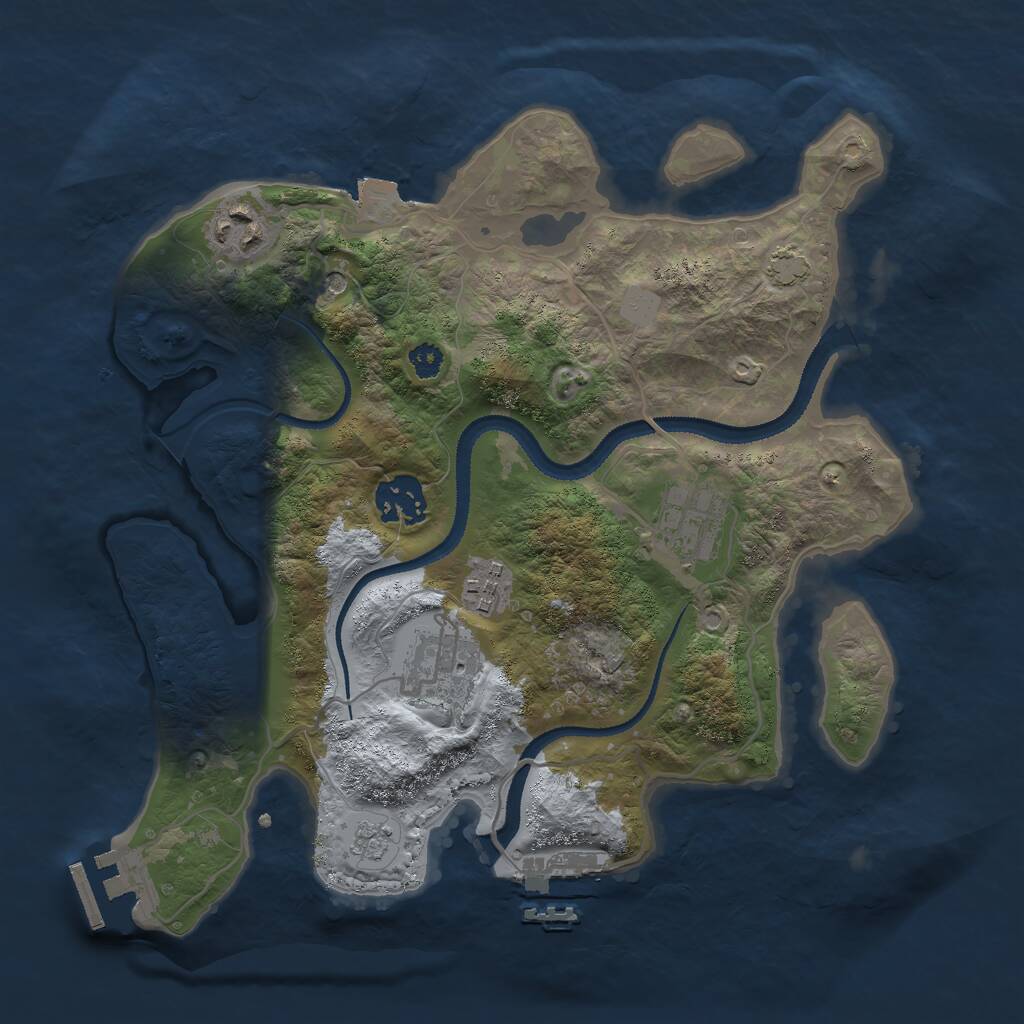 Rust Map: Procedural Map, Size: 3000, Seed: 1645879927, 11 Monuments