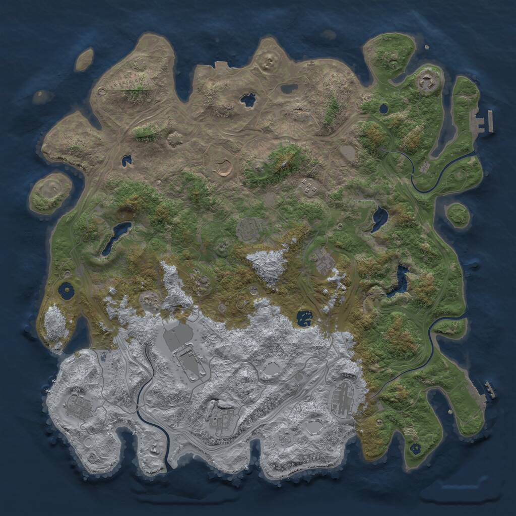Rust Map: Procedural Map, Size: 4700, Seed: 30678, 17 Monuments
