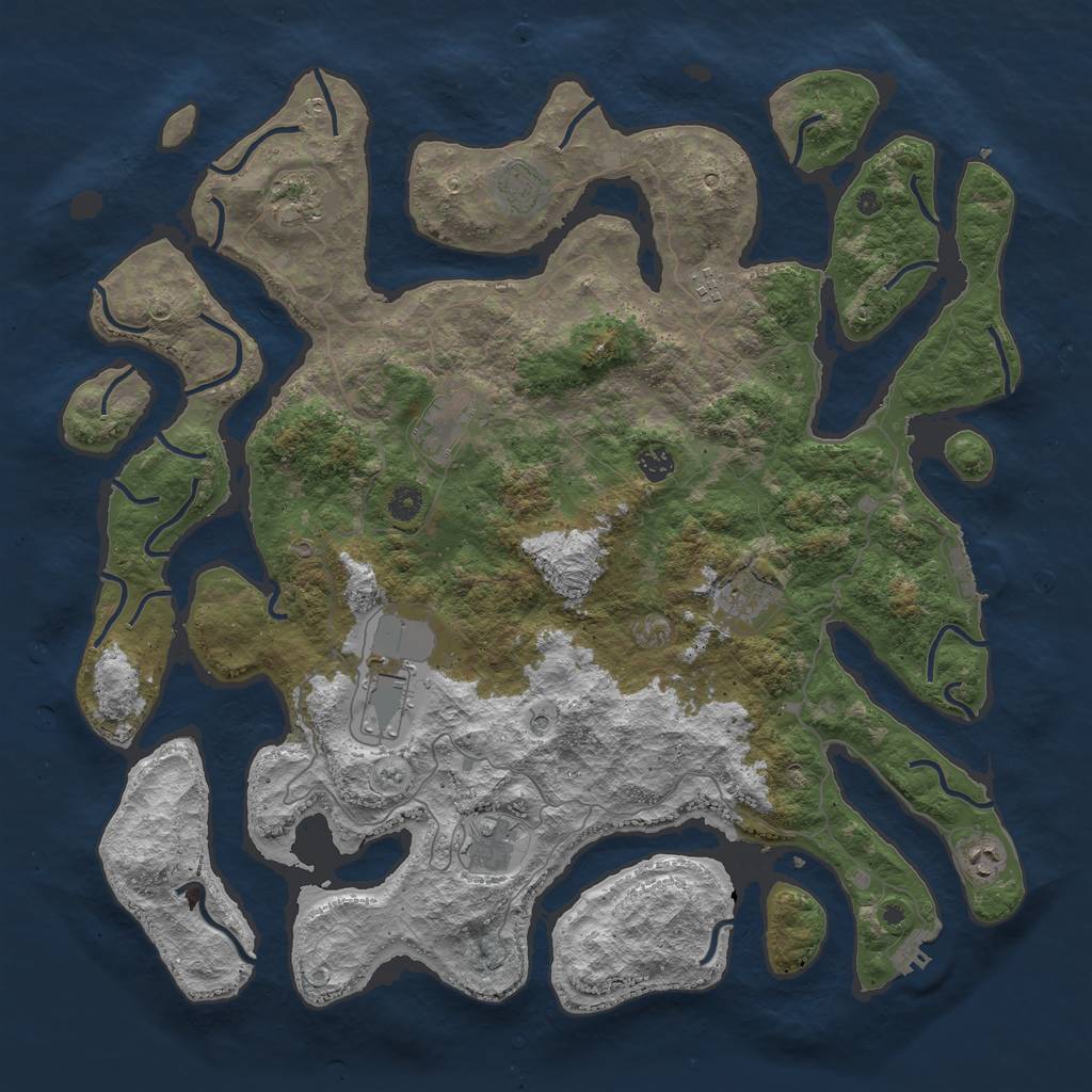 Rust Map: Procedural Map, Size: 4700, Seed: 30678, 14 Monuments