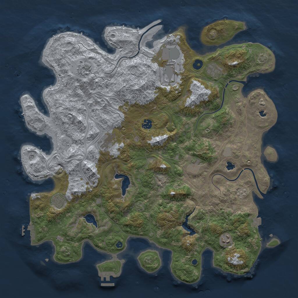 Rust Map: Procedural Map, Size: 4500, Seed: 12989767, 15 Monuments