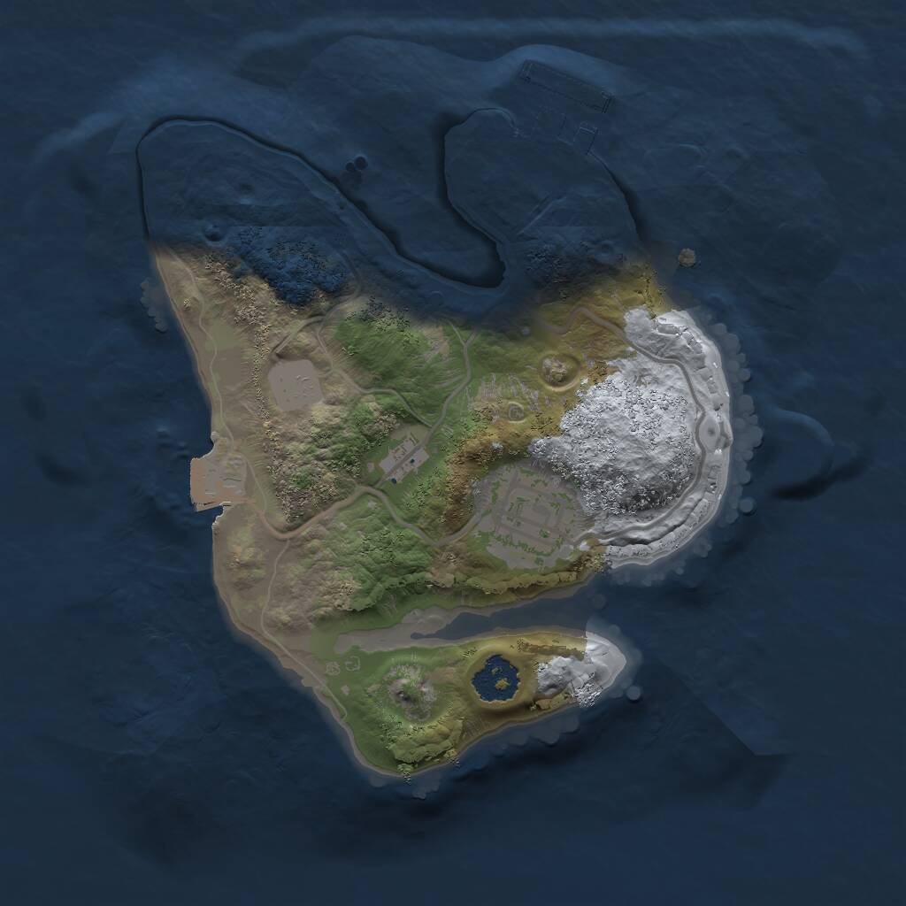 Rust Map: Procedural Map, Size: 2000, Seed: 576637961, 3 Monuments