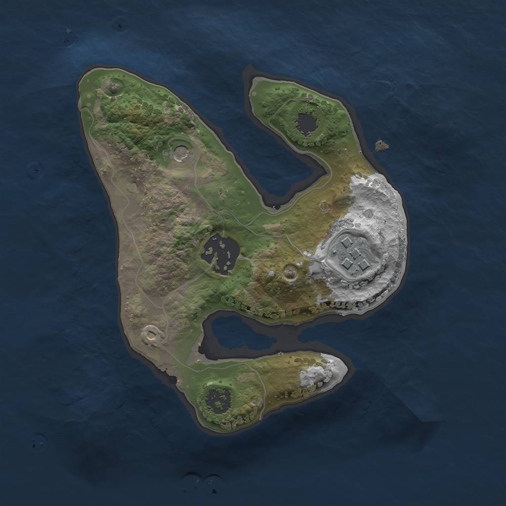 Rust Map: Procedural Map, Size: 2000, Seed: 576637961, 5 Monuments