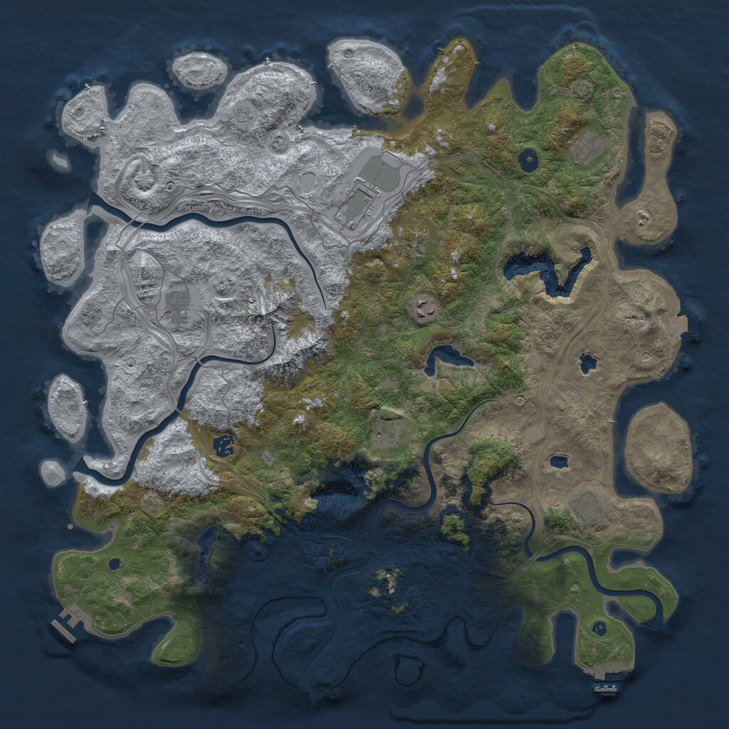 Rust Map: Procedural Map, Size: 5000, Seed: 70482878, 15 Monuments