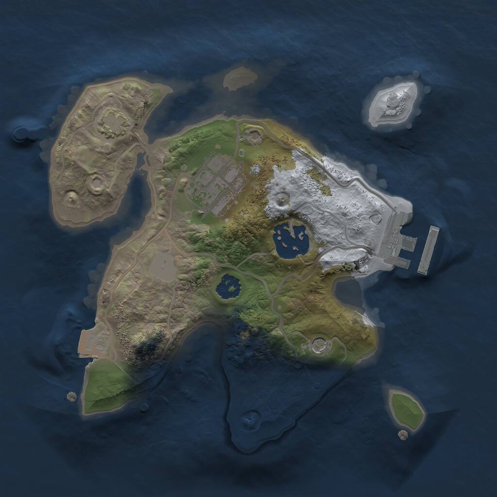 Rust Map: Procedural Map, Size: 2050, Seed: 456165, 6 Monuments