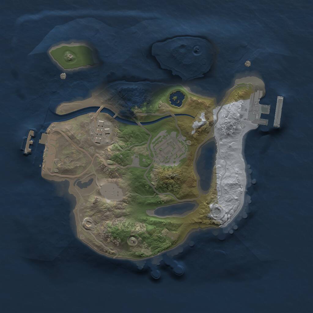 Rust Map: Procedural Map, Size: 2050, Seed: 2050, 5 Monuments