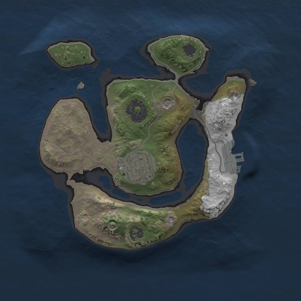 Rust Map: Procedural Map, Size: 2050, Seed: 2050, 5 Monuments