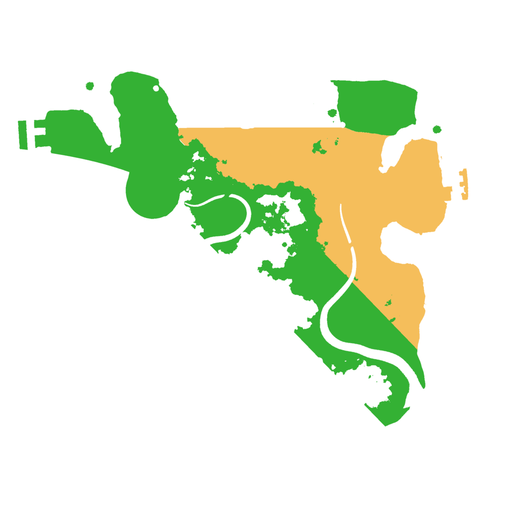 Biome Rust Map: Procedural Map, Size: 2500, Seed: 1486