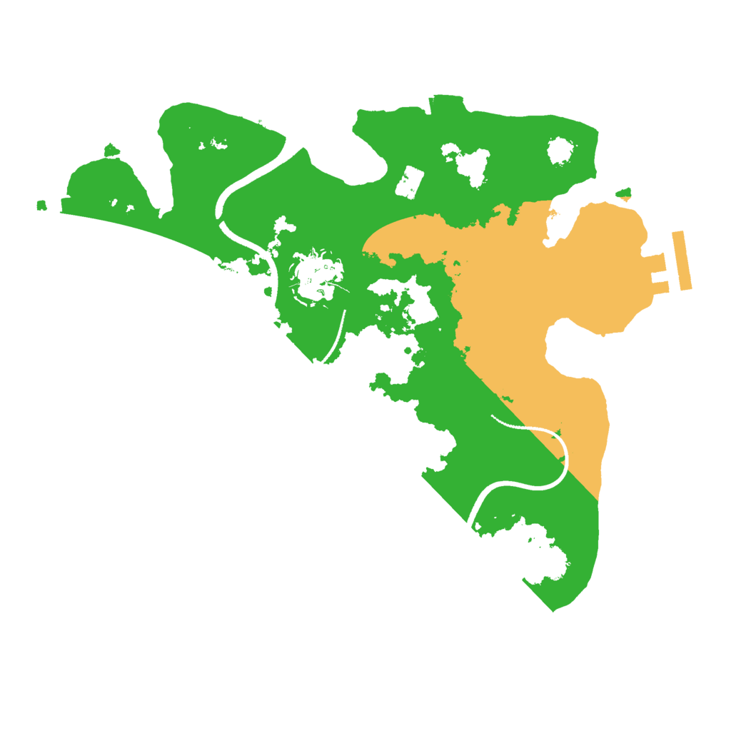 Biome Rust Map: Procedural Map, Size: 2500, Seed: 1486