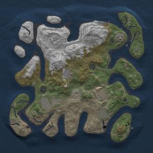 Thumbnail Rust Map: Procedural Map, Size: 3500, Seed: 1721351969, 12 Monuments