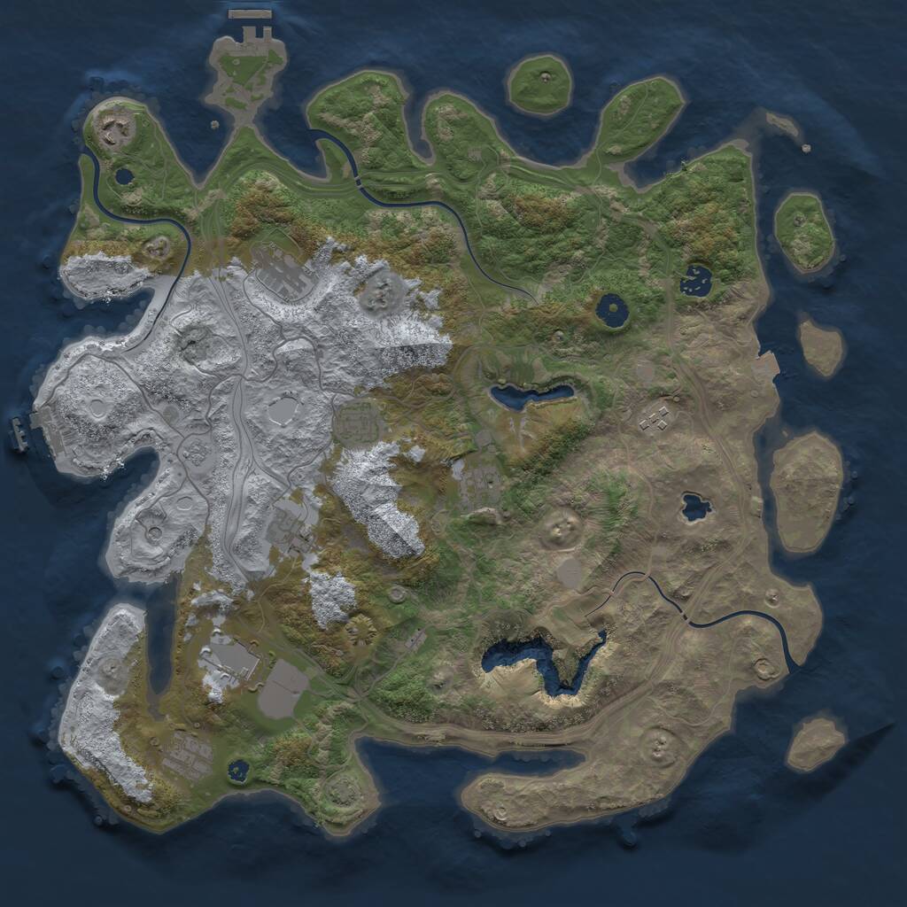 Rust Map: Procedural Map, Size: 4250, Seed: 803089, 15 Monuments