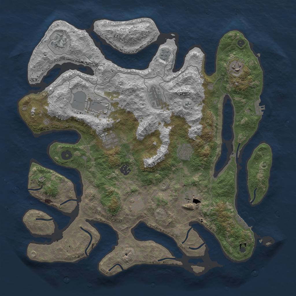 Rust Map: Procedural Map, Size: 4250, Seed: 298603, 15 Monuments