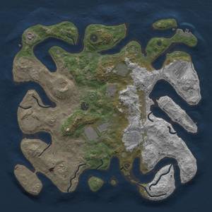 Thumbnail Rust Map: Procedural Map, Size: 4000, Seed: 13625, 16 Monuments