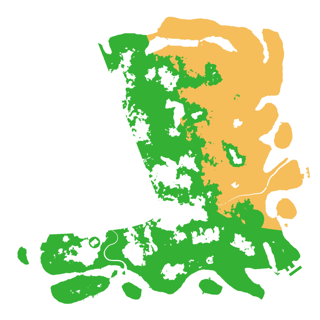 Biome Rust Map: Procedural Map, Size: 4500, Seed: 87409145