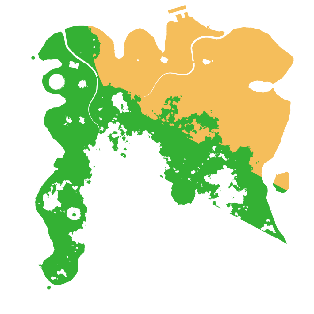 Biome Rust Map: Procedural Map, Size: 3500, Seed: 13046