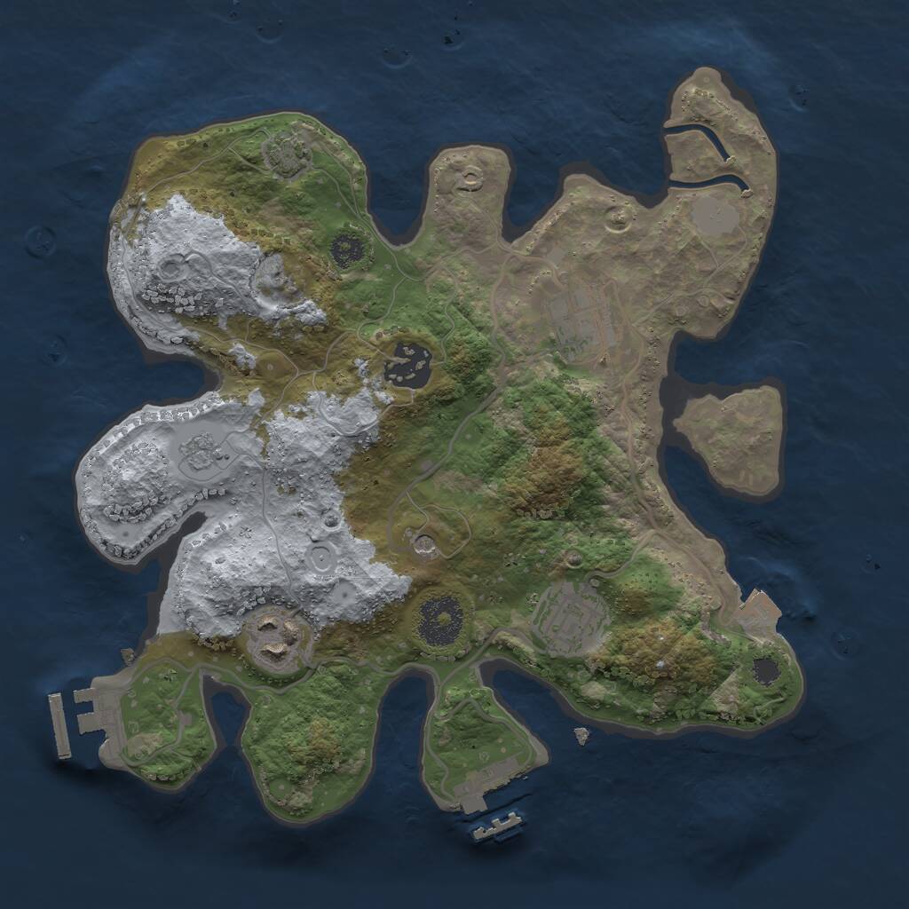 Rust Map: Procedural Map, Size: 2800, Seed: 6788, 10 Monuments