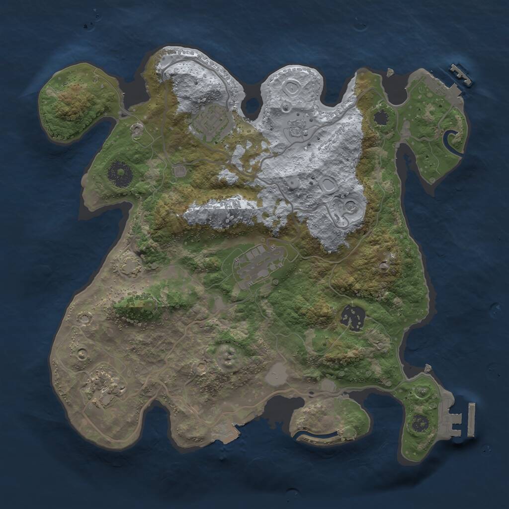 Rust Map: Procedural Map, Size: 3000, Seed: 187593945, 10 Monuments