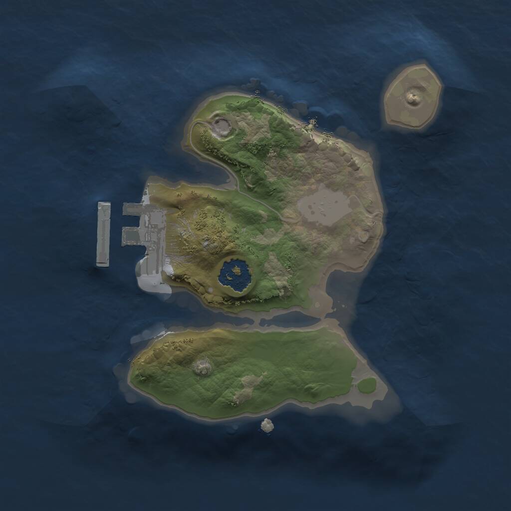 Rust Map: Procedural Map, Size: 1600, Seed: 1342069, 2 Monuments