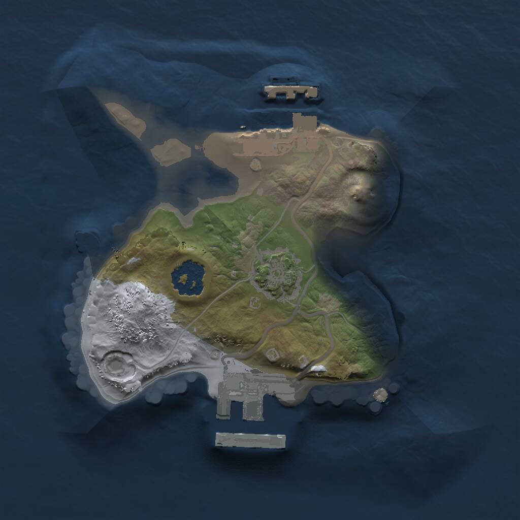 Rust Map: Procedural Map, Size: 1500, Seed: 892490058, 4 Monuments