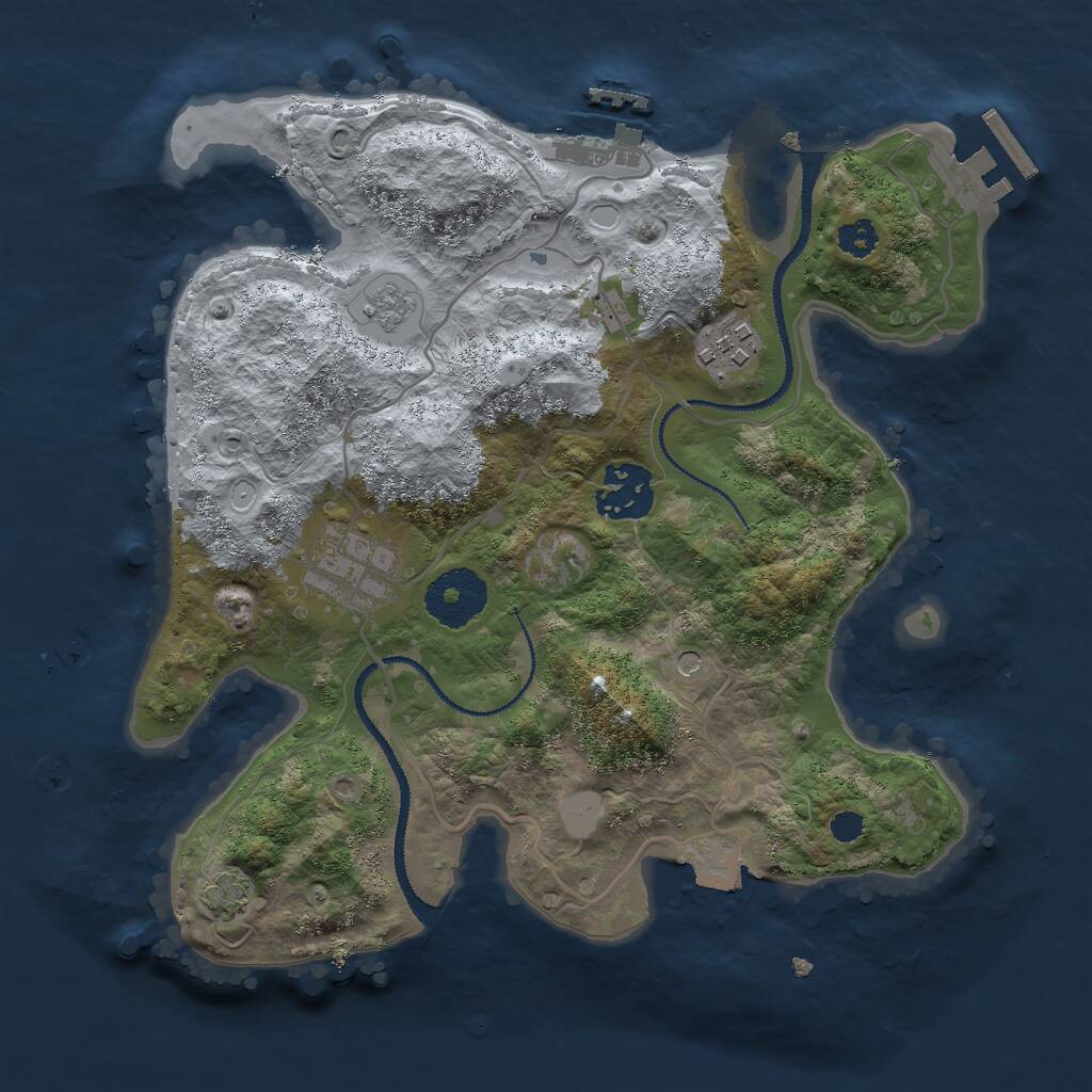 Rust Map: Procedural Map, Size: 2800, Seed: 19211920, 9 Monuments