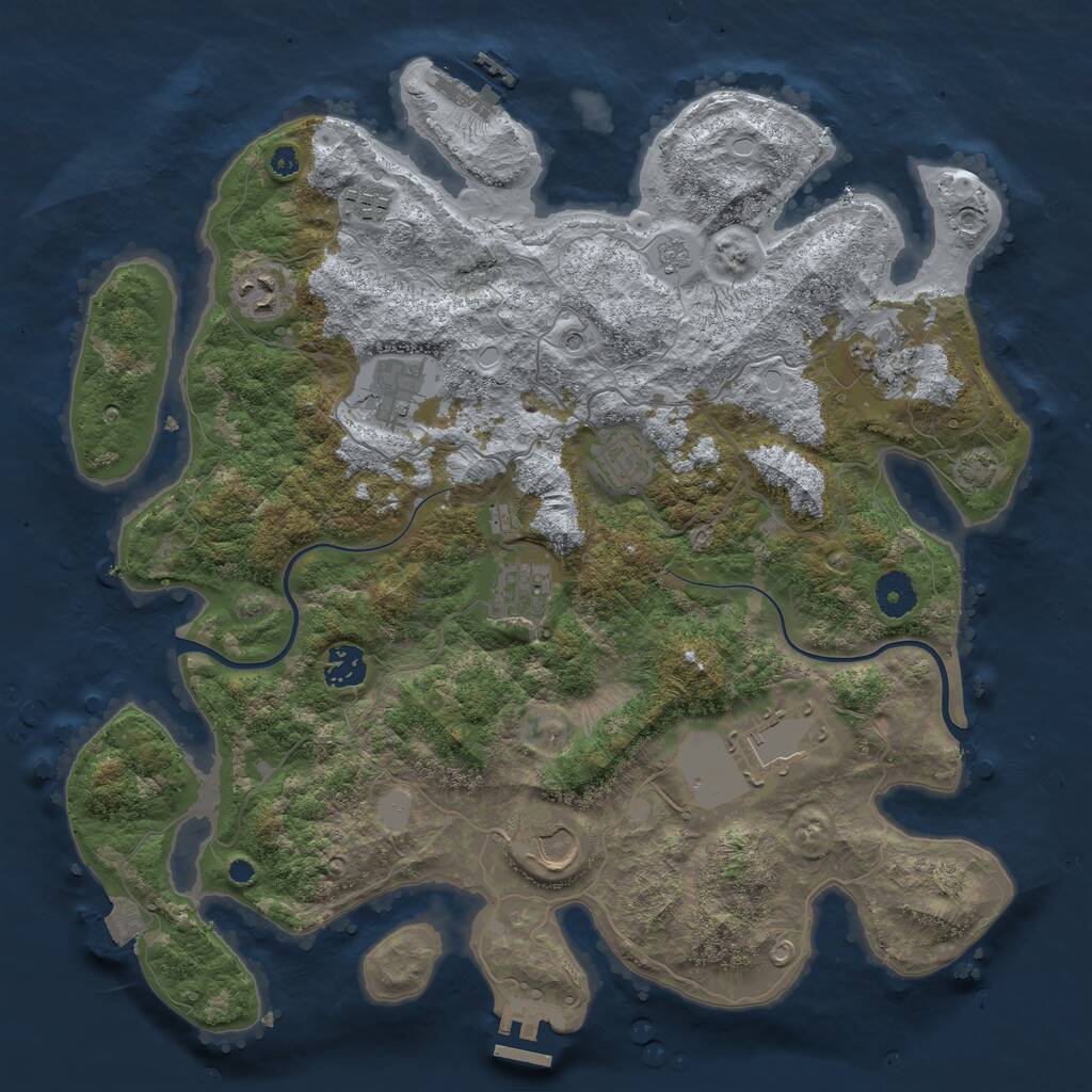 Rust Map: Procedural Map, Size: 3800, Seed: 31000, 15 Monuments